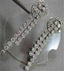 ANTIQUE 2.20CT ROUND DIAMOND 14KT W GOLD DROP HANGING EARRINGS ONE OF A KIND!!!!