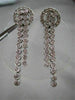 ANTIQUE 2.20CT ROUND DIAMOND 14KT W GOLD DROP HANGING EARRINGS ONE OF A KIND!!!!