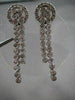 ANTIQUE 2.20CT ROUND DIAMOND 14KT W GOLD DROP HANGING EARRINGS ONE OF A KIND!!!!