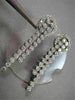 ANTIQUE 2.20CT ROUND DIAMOND 14KT W GOLD DROP HANGING EARRINGS ONE OF A KIND!!!!