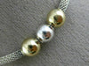 ESTATE 14KT YELLOW GOLD & 925 SILVER BEADED PAST PRESENT FUTURE NECKLACE #26204