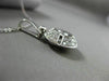 ANTIQUE .85CT ROUND DIAMOND 18KT WHITE GOLD CIRCLE SOLITAIRE PENDANT CHAIN #6403