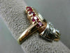ANTIQUE 1.43CT OLD EURO CUT DIAMOND & AAA RUBY 14K WHITE & ROSE GOLD RING #19961
