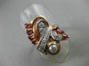 ANTIQUE 1.43CT OLD EURO CUT DIAMOND & AAA RUBY 14K WHITE & ROSE GOLD RING #19961