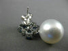 LARGE 5CT DIAMOND & AAA SAPPHIRE SOUTH SEA PEARL 18KT WHITE GOLD FLOWER EARRINGS