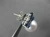 LARGE 5CT DIAMOND & AAA SAPPHIRE SOUTH SEA PEARL 18KT WHITE GOLD FLOWER EARRINGS