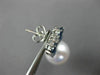 LARGE 5CT DIAMOND & AAA SAPPHIRE SOUTH SEA PEARL 18KT WHITE GOLD FLOWER EARRINGS