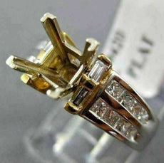 1CT DIAMOND PLATINUM & 18KT YELLOW GOLD 3D INVISIBLE SEMI MOUNT ENGAGEMENT RING