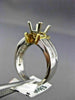 1CT DIAMOND PLATINUM & 18KT YELLOW GOLD 3D INVISIBLE SEMI MOUNT ENGAGEMENT RING