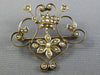 ANTIQUE VICTORIAN 14K YELLOW GOLD AAA PEARL HANDCRAFTED FILIGREE STAR PIN BROOCH