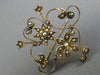 ANTIQUE VICTORIAN 14K YELLOW GOLD AAA PEARL HANDCRAFTED FILIGREE STAR PIN BROOCH