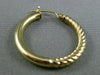 ESTATE 14KT YELLOW GOLD 3D DOUBLE SIDED ROPE CLASSIC HOOP EARRINGS #25144