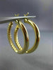 ESTATE 14KT YELLOW GOLD 3D DOUBLE SIDED ROPE CLASSIC HOOP EARRINGS #25144