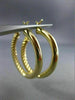ESTATE 14KT YELLOW GOLD 3D DOUBLE SIDED ROPE CLASSIC HOOP EARRINGS #25144