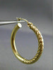 ESTATE 14KT YELLOW GOLD 3D DOUBLE SIDED ROPE CLASSIC HOOP EARRINGS #25144