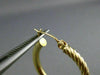 ESTATE 14KT YELLOW GOLD 3D DOUBLE SIDED ROPE CLASSIC HOOP EARRINGS #25144