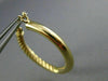 ESTATE 14KT YELLOW GOLD 3D DOUBLE SIDED ROPE CLASSIC HOOP EARRINGS #25144