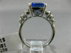 LARGE 4.65CT DIAMOND & AAA TANZANITE 18KT WHITE GOLD 3D SQUARE ENGAGEMENT RING