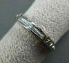 ANTIQUE .17CT DIAMOND 14K W GOLD 3 STONE BAGUETTE & ROUND ANNIVERSARY RING #7390