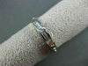 ANTIQUE .17CT DIAMOND 14K W GOLD 3 STONE BAGUETTE & ROUND ANNIVERSARY RING #7390