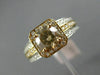 2.1CT WHITE & CHOCOLATE FANCY DIAMOND 14K WHITE & ROSE GOLD HALO ENGAGEMENT RING