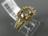 2.1CT WHITE & CHOCOLATE FANCY DIAMOND 14K WHITE & ROSE GOLD HALO ENGAGEMENT RING