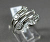 ESTATE WIDE .60CT DIAMOND 14KT WHITE GOLD 3D MULTI ROW 7 STONE LUCKY LOVE RING