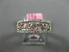 1.24CT WHITE & PINK DIAMOND 18K WHITE & ROSE GOLD HALO WEDDING ANNIVERSARY RING