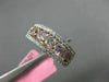 1.24CT WHITE & PINK DIAMOND 18K WHITE & ROSE GOLD HALO WEDDING ANNIVERSARY RING