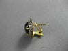 ANTIQUE LARGE 11.5CT AAA SMOKEY TOPAZ & DIAMOND 18K YELLOW GOLD CLIP ON EARRINGS