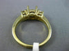 0.44CT DIAMOND 14KT YELLOW GOLD 3 STONE ROUND SEMI MOUNT ENGAGEMENT RING #1552
