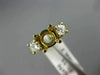 0.44CT DIAMOND 14KT YELLOW GOLD 3 STONE ROUND SEMI MOUNT ENGAGEMENT RING #1552
