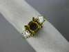 0.44CT DIAMOND 14KT YELLOW GOLD 3 STONE ROUND SEMI MOUNT ENGAGEMENT RING #1552