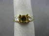 0.44CT DIAMOND 14KT YELLOW GOLD 3 STONE ROUND SEMI MOUNT ENGAGEMENT RING #1552