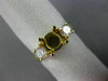 0.44CT DIAMOND 14KT YELLOW GOLD 3 STONE ROUND SEMI MOUNT ENGAGEMENT RING #1552