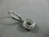 1.84CT AAA WHITE SAPPHIRE & MORGANITE 14KT WHITE GOLD LEVERBACK HANGING EARRINGS