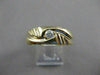 ANTIQUE ROUND DIAMOND 14K YELLOW GOLD RIPPLE SWIRL FILIGREE MENS RING 7MM #11663