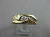 ANTIQUE ROUND DIAMOND 14K YELLOW GOLD RIPPLE SWIRL FILIGREE MENS RING 7MM #11663