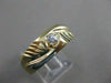 ANTIQUE ROUND DIAMOND 14K YELLOW GOLD RIPPLE SWIRL FILIGREE MENS RING 7MM #11663