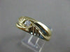 ANTIQUE ROUND DIAMOND 14K YELLOW GOLD RIPPLE SWIRL FILIGREE MENS RING 7MM #11663