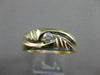 ANTIQUE ROUND DIAMOND 14K YELLOW GOLD RIPPLE SWIRL FILIGREE MENS RING 7MM #11663