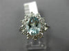 2.50CT DIAMOND & AQUAMARINE 14KT WHITE GOLD OVAL PRINCESS DIANA ENGAGEMENT RING