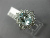2.50CT DIAMOND & AQUAMARINE 14KT WHITE GOLD OVAL PRINCESS DIANA ENGAGEMENT RING