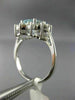 2.50CT DIAMOND & AQUAMARINE 14KT WHITE GOLD OVAL PRINCESS DIANA ENGAGEMENT RING