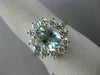 2.50CT DIAMOND & AQUAMARINE 14KT WHITE GOLD OVAL PRINCESS DIANA ENGAGEMENT RING