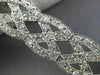 ESTATE WIDE 4CT DIAMOND 14KT WHITE GOLD 3D OPEN INFINITY X LOVE TENNIS BRACELET