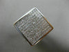 EXTRA LARGE 6.50CT ROUND & PRINCESS DIAMOND 18K WHITE GOLD SQUARE INVISIBLE RING
