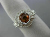 WIDE .92CT DIAMOND & AAA YELLOW SAPPHIRE 14KT WHITE GOLD 3D HALO ENGAGEMENT RING
