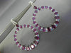 LARGE 10.57CT DIAMOND & AAA BLUE TOPAZ AMETHYST 14KT WHITE GOLD HANGING EARRINGS