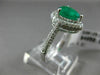 2.14CT DIAMOND & AAA EMERALD 14KT WHITE GOLD 3D HALO PEAR SHAPE ENGAGEMENT RING